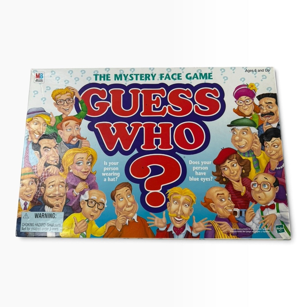 Vintage 1996 Guess Who? The Mystery Face Game Milton Bradley 04800 Complete